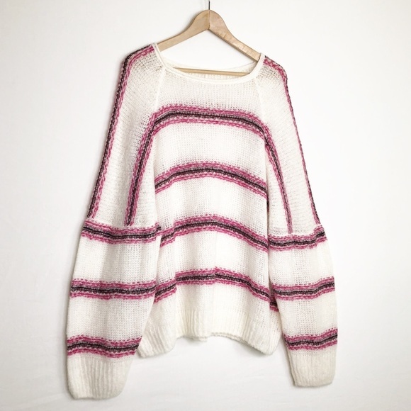 Free People Hockley striped alpaca oversize lightweight sweater - Picture 6 of 14